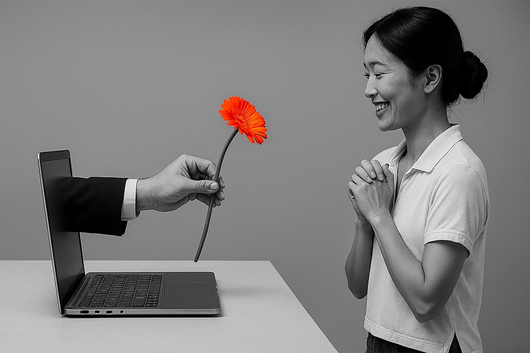 tela imagem mao saindo site